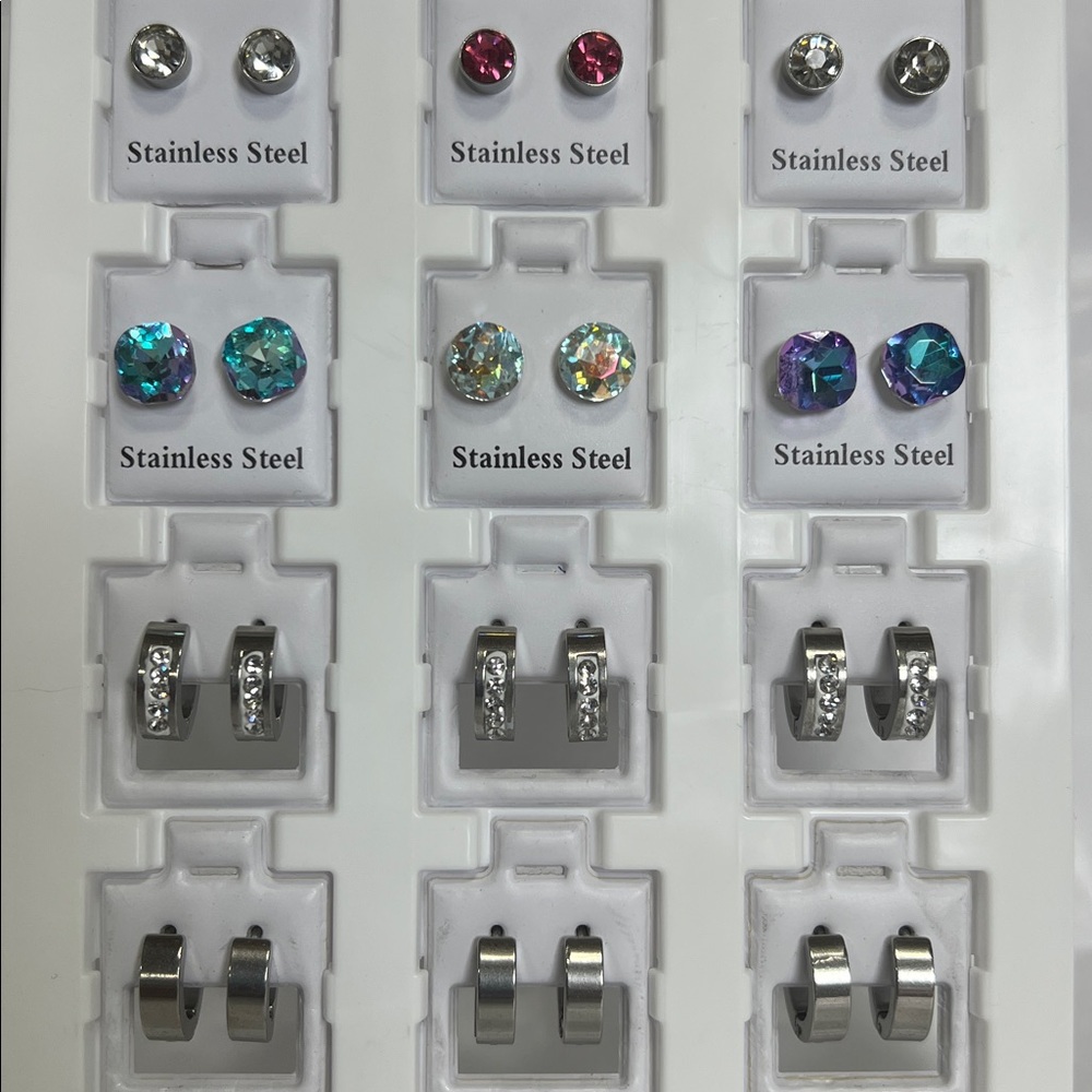 Stainless Steel Studs NEW Jewelry Earrings Styles Vary NEW